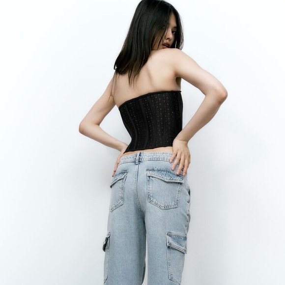 ZARA LACE CORSET STYLE TOP - Picture 3 of 7